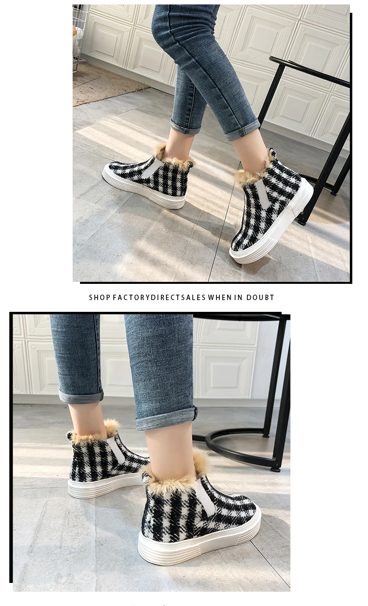 Bottes femme; коллекция года; дизайнерские женские ботильоны; зимняя обувь из сетчатой ткани без шнуровки; модная обувь на платформе; плюшевая теплая обувь; bota feminina