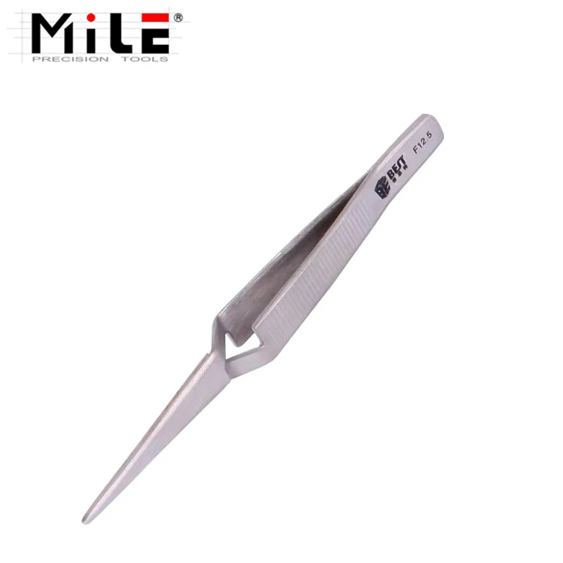 Reverse Tweezers 121mm Cross Lock Stainless Steel Precision MILE Mobile Phone Repair Manual Tool