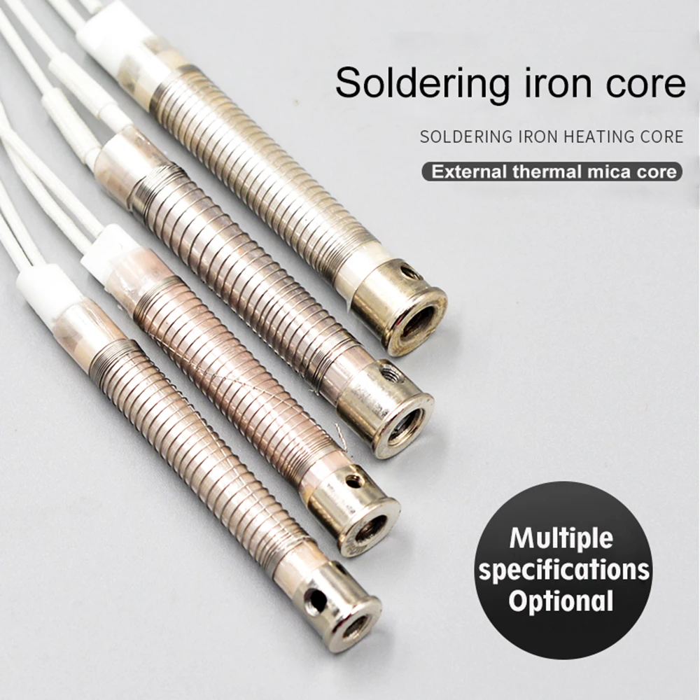 

High Quality 5pcs 220V 30/40/60/80/100/150W Soldering Iron Core Heating Element Replacement Welding Tool Metalworking Accessory