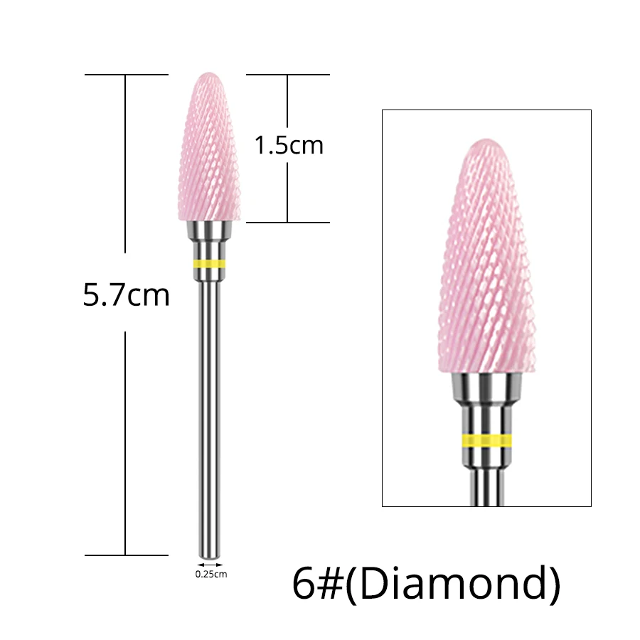 6 Alileader Nail Draill For Electric Drill Ceramic Drill Nail For Nail Art Instrument Safe Cutter For Cutter Manicure - Цвет: 6