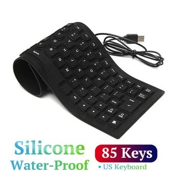 

Brand NEW Hot Sale Flexible Water Resistant Silicone Mini Gaming Keyboard Portable USB Keyboard for Tablet Computer Laptop PC