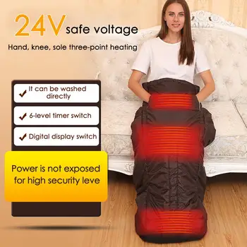 

Electric Heating Warm Foot Pad Washable Thickening Hot Pack Acupoint No Radiation 6 Levels Adjustable Warm Leg Bag US Plug 30E