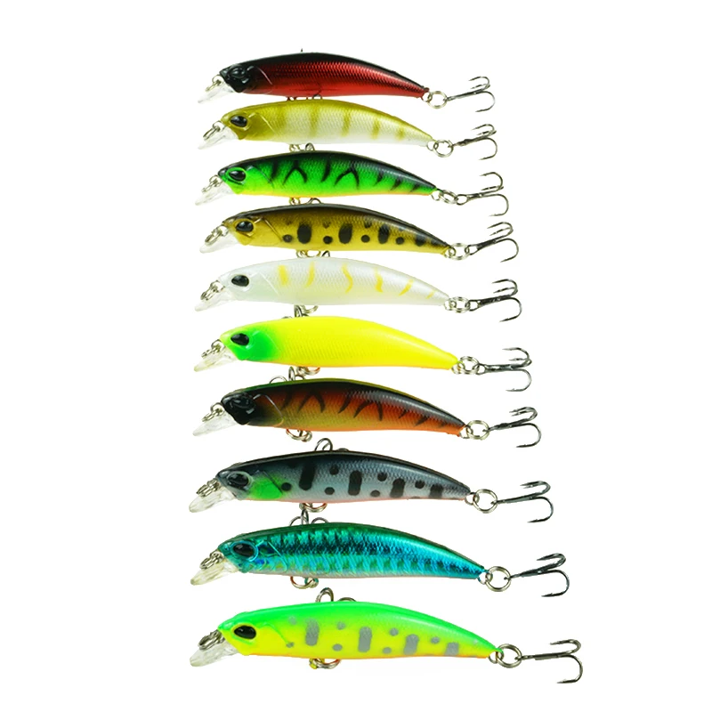 10 Pieces Sinking Small Minnow Fishing Baits 6cm 4.2g Mini Fish Lure