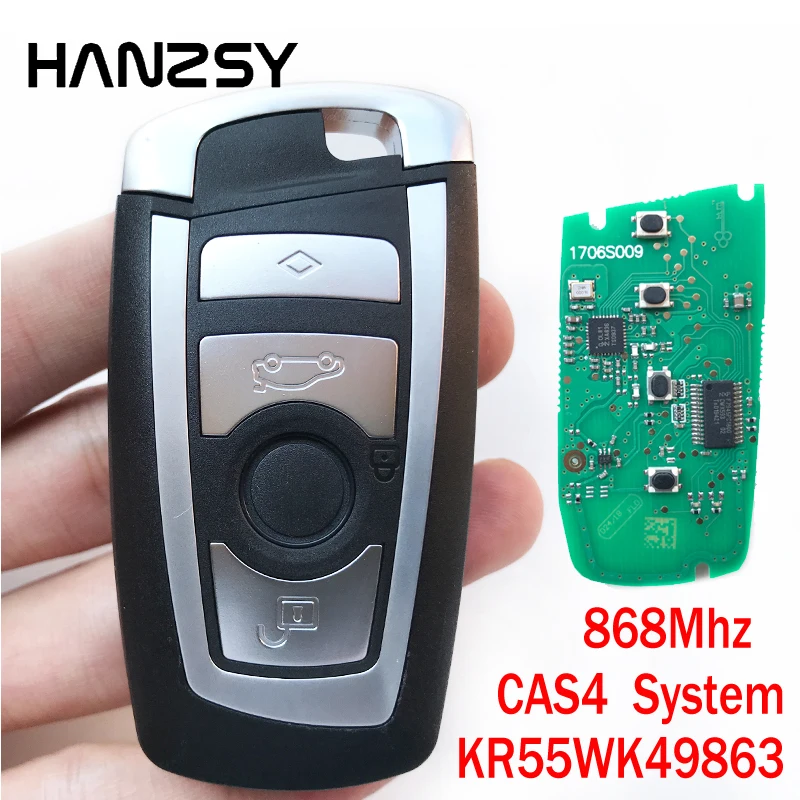 

4 buttons CAS4 System Car key for BMW F 3 5 7 Series Remote key KR55WK49863 PCf7945 Chip 868MHz