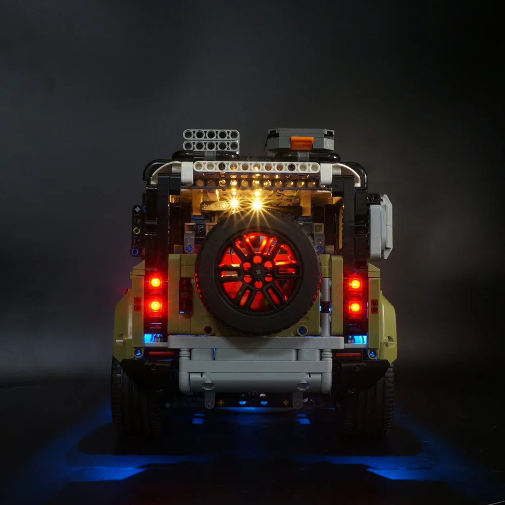 lego technic land rover defender lights