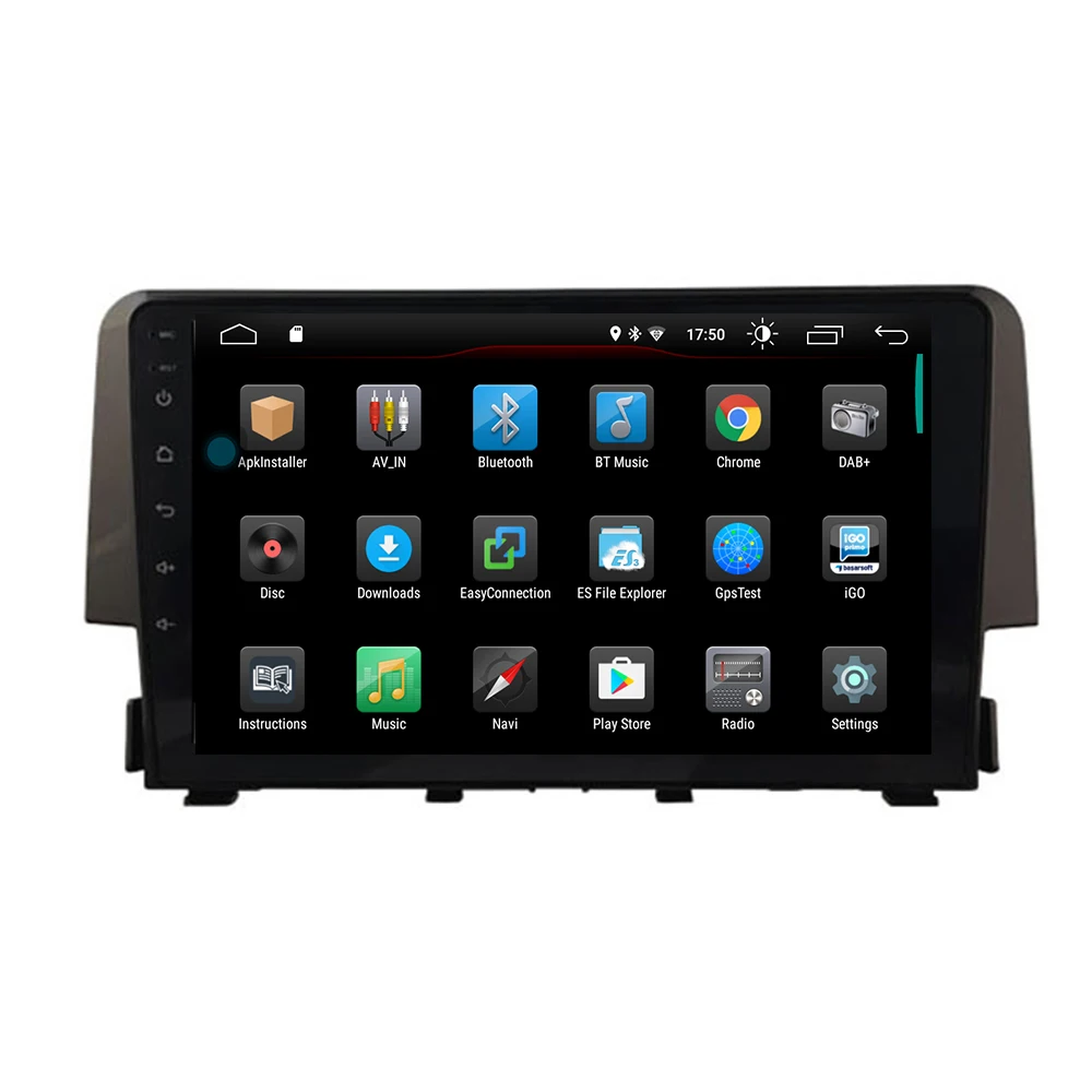 Discount 9" 2 din android 9.0 Car Radio Car DVD Player for Honda Civic 2016-2019 head unit Car Audio Stereo BT USB 3G  camera 1