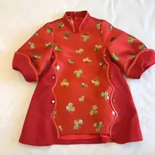 Детское зимнее платье в китайском стиле; размеры для детей 2-12 лет; продается в конце ноября