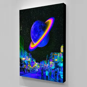 

Home Decor Modern Wall Art Future Planet City Canvas Painting Nordic HD Prints Poster Modular Picture Cuadros For Living Room
