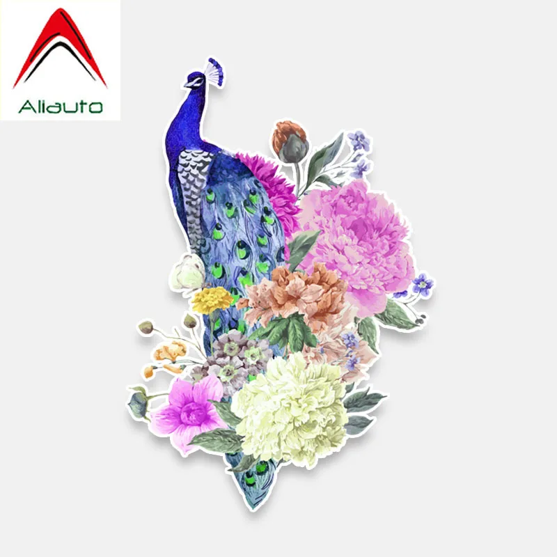 Aliauto Car Stickers Unique Stylish Peacock Bird Auto Decoration Vinyl Decal for Skoda Hyundai Peugeot Harman Kardon 11cm*16cm | Автомобили