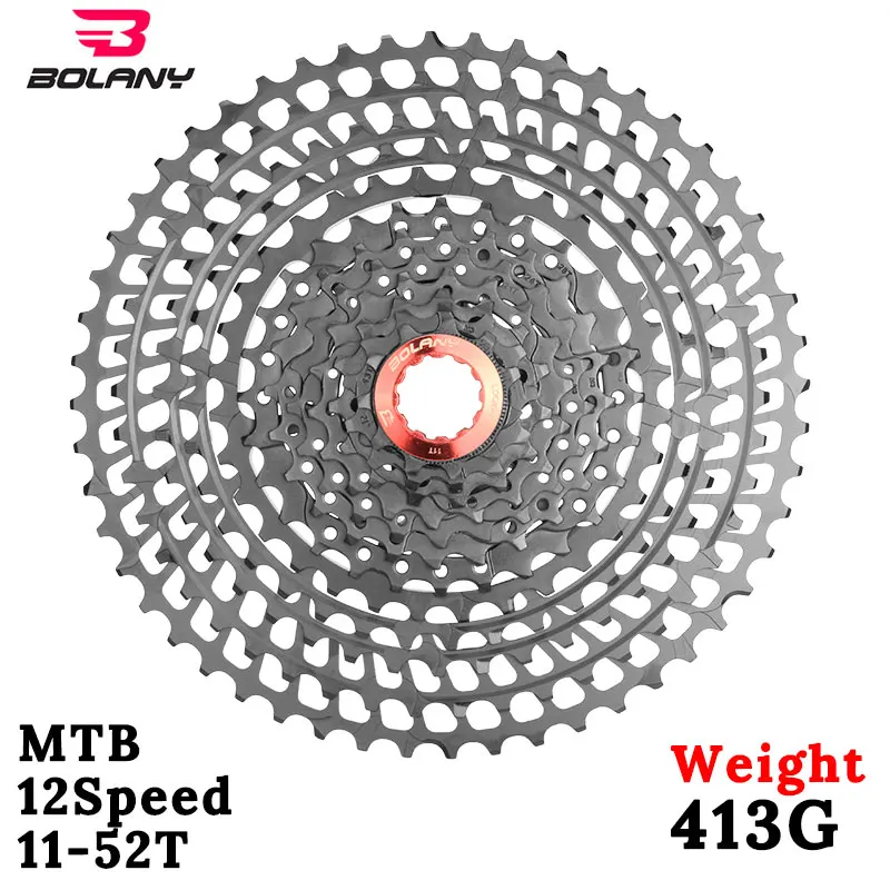 Bolany Ultraligh кассета MTB 413G 12 Скоростей 11-52T Запчасти для велосипедов K7 12V CNC алюминиевый сплав CNC велосипед свободного хода для HG Hub gx eagl