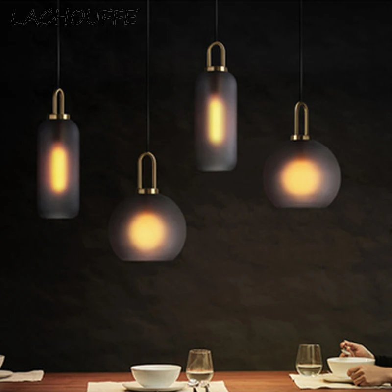 

Nordic Vintage Loft Led Pendant Lights Suspended Glass Jar Hanglamp Restaurant Bar Coffee Lamp Lighting Fixture Retro Luminaire