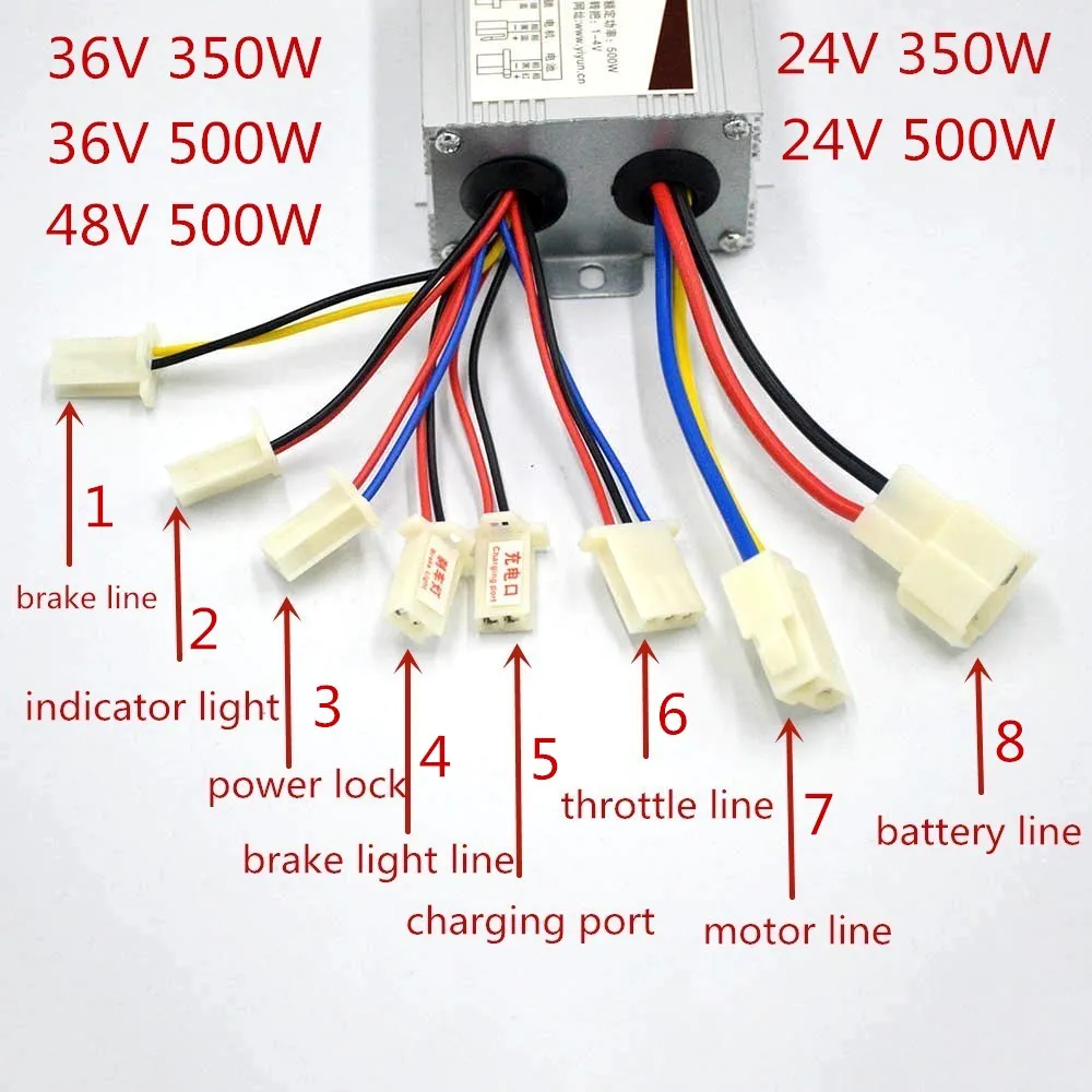 500 Вт 24 в 36 в 48 в контроллер для электрического велосипеда контроллер скутера электровелосипеда