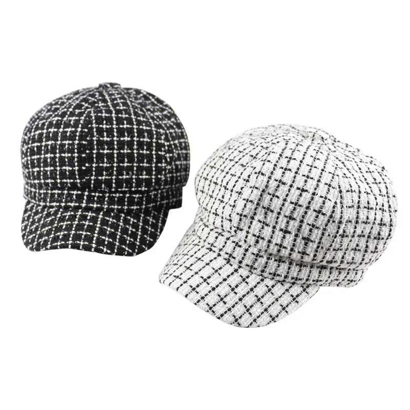 

Beret female qiu dong han edition case grain octagonal cap retro painter of England cap cap ins joker chic hat