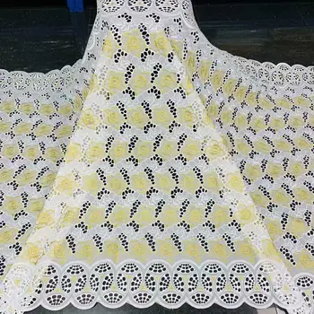 

High class African cotton Swiss voile lace fabric embroidery lace cloth for clothing WFC43(5yards/lot)