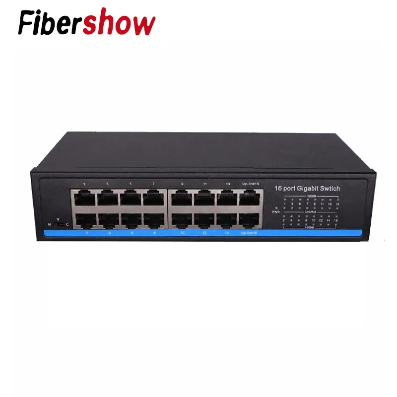 16 Порты и разъёмы гигабитный коммутатор бит/полный дуплекс Gigabit Ethernet коммутаторы 10/100/1000 м