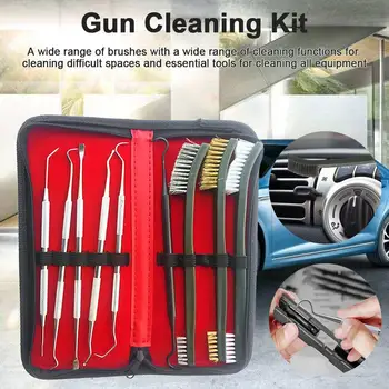 

9PCS/Set Gun Cleaning Kit Pipe Cleaning Brush Outlet Window Cleaning Multi-purpose Brush Gun Cleaning Pick Auto Cleaning