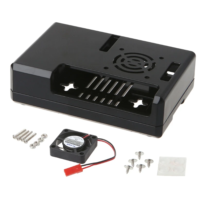 

ABS Case Clear Box Shell Cover With RPI CPU Cooling Fan For Raspberry Pi 2 / 3