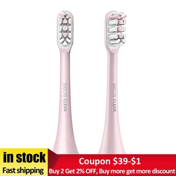

For Soocas x3 2PCS Soocas Replacement Electric Toothbrush Head For SOOCAS X3 Brush Head Replacement Pink Food grade material