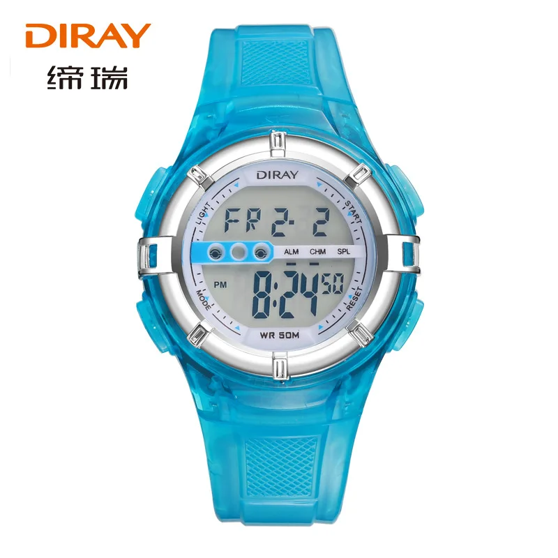 

Manufacturers Direct Selling CHILDREN'S Electronic Watch Association Rui Multi-functional Transparent Students Sports LED Watch