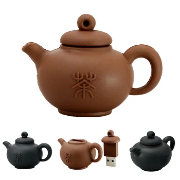 

Cute Teapot Tea set USB Flash Drive Stick 8GB Memory Disk 4GB 32GB 128GB Pendrive 64 16 8 256 gb Pen drive Key/Thumb/Creati gift