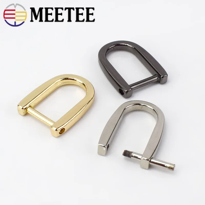 Meetee 5/10 шт. 15 мм съемная кольцо в виде буквы D с металлическими пряжками и поясная сумка Чемодан застежки крючки для вязания крючком DIY ремесла домашнего декора аксессуары AP506