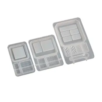 

Transparent Liquid Silicone Combination Molds for DIY Making Artificial Eyeshadow Box Accessories