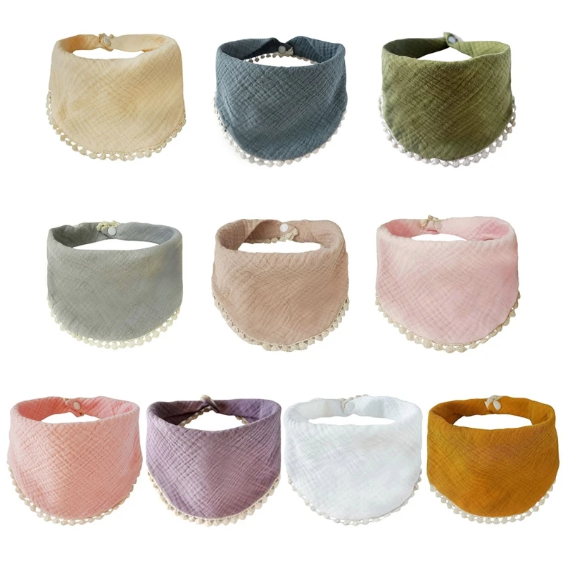 Saliva Towel Feeding-Bibs Burp-Cloth Drool Scarf Infants Baby Toddler Pure-Cotton-Bandana