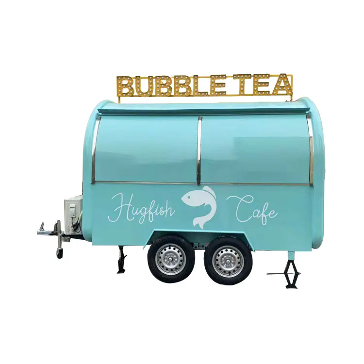 2.8m long Concession Food Trailers bubble tea Carts Foodtruck Donut Trailer kiosk for SaleFood