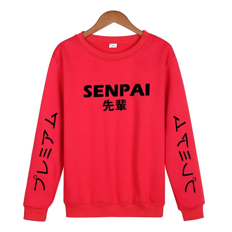 Модная японская уличная одежда SENPAI, толстовка с капюшоном, несколько цветов, мужские и женские толстовки, пуловер, sudadera hombre