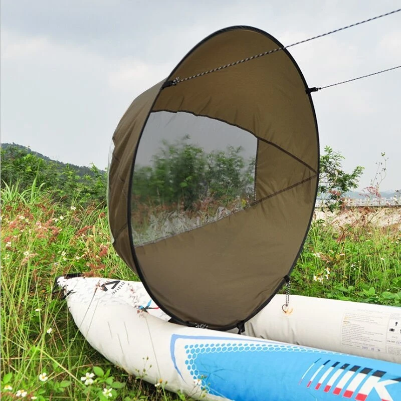 46 Big Size Kayak Downwind Wind Sail Paddle Inflatable Canoe Boats Drifting Wind Sail With Clear Window Kayak Boat Accessories (6)