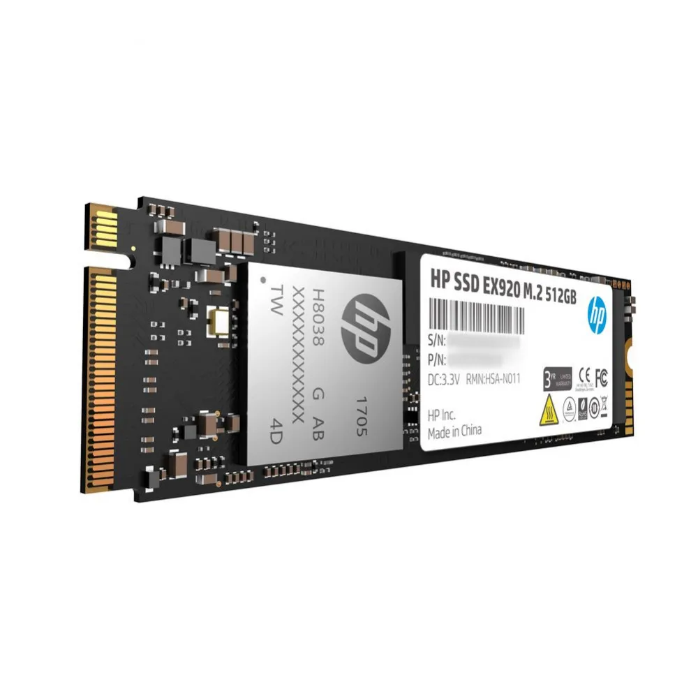 Твердотельный накопитель HP EX920 M.2 (80 мм) NVMe 1.3 PCIe Gen3 x4 3D NAND TLC|Внутренние