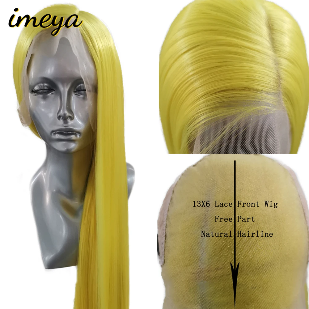 FANXITON 13x6 длинные шелковистые прямые волосы парик на кружеве Блестящий термостойкий синтетический парик на кружеве для черных женщин