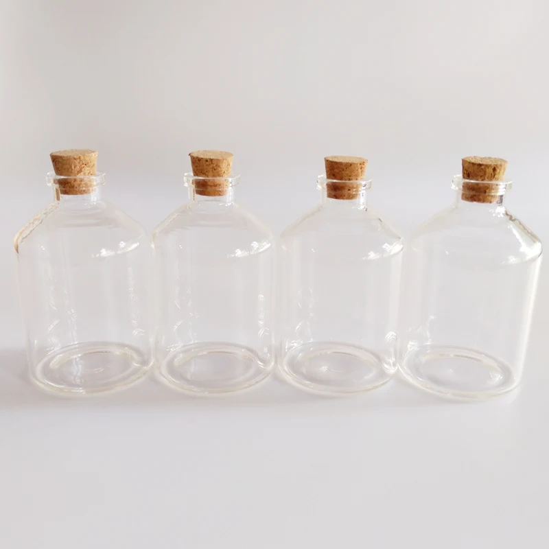 80 мл стеклянная бутылка с пробкой большие декоративные бутылки Флаконы 47*70 мм дома стеклянные прозрачные бутылки 12 шт./лот
