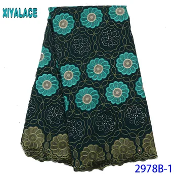 

Latest French Stones Green Lace Fabric Guipure African Lace Fabric Voile Lace For Wedding Party Floral Embroidery Nige YA2978B-1