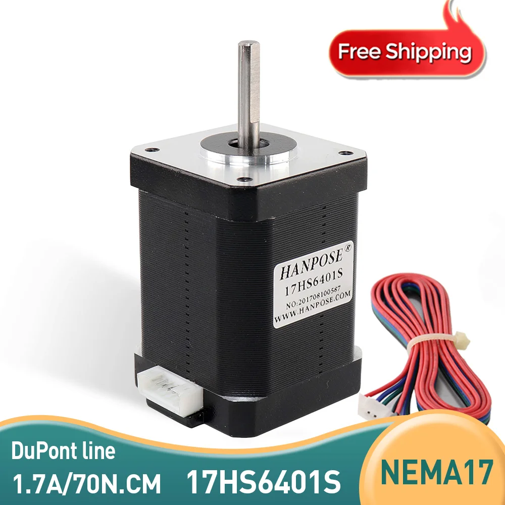 17HS6401S 2-phase hybrid stepper motor 60mm (1.7A 0.73NM 4-wire) nema 17 for 3D printer | Обустройство дома
