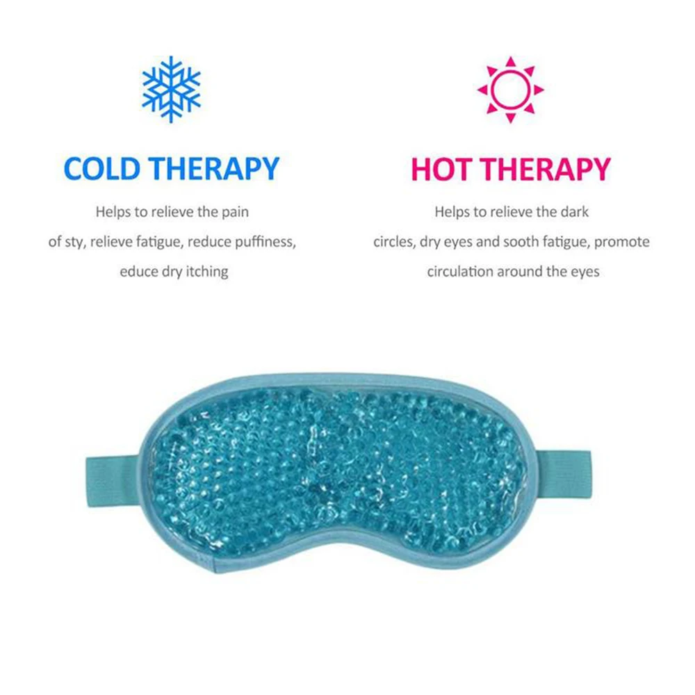 Reusable Pvc Gel Beads Eye Mask Flexible Soothing Relaxing Sleeping Mask Ice Goggles Hot Cold Therapy