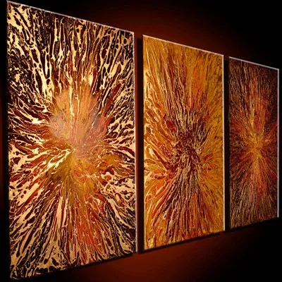 

3 Panels Abstract Texture Oil Paintings on Canvas Large Modern Hand Painted Wall Art for Living Room Bedroom Home Decorations