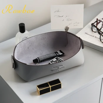 

ROWBOE cute stationery INS wind desktop mini storage box office dressing table finishing storage supplies stationery storage box