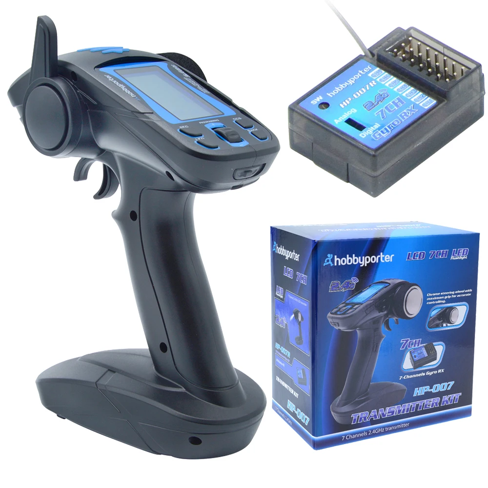 

Remote Controller.HobbyPorter HP007 7 Channel Transmitter&Receiver For RC Car & Boat