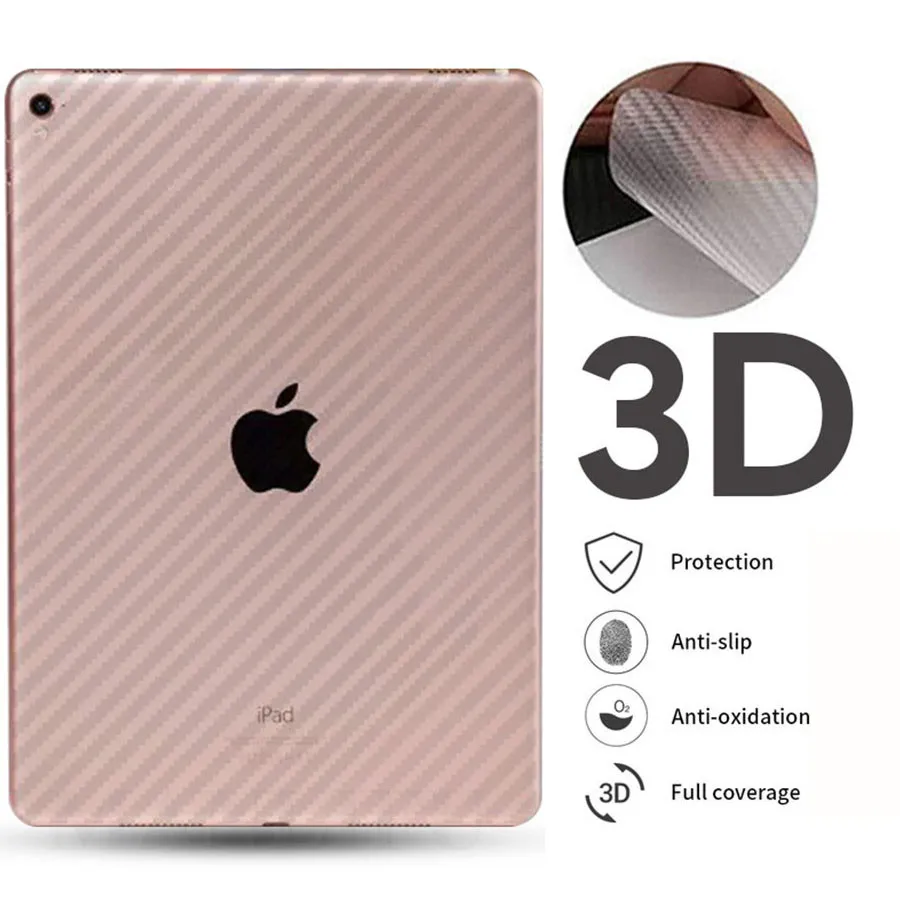 

3Pcs 3D Carbon Fiber Protective Film For Apple iPad 10.2 9.7 2 3 4 5 6 mini 2 4 5 Pro 11 12.9 2020 Air 3 Back Screen Protector
