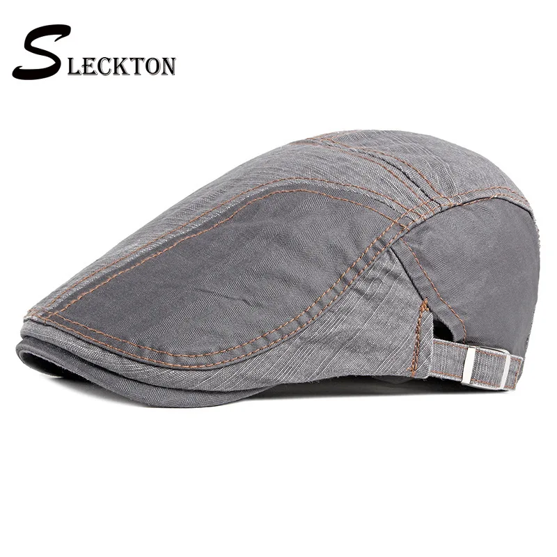 

SLECKTON Fashion Berets Hat for Mens Retro Patchwork Newsboy Cap Casual France Flat Cap Summer Visors Peaked Cap Unisex Gorras
