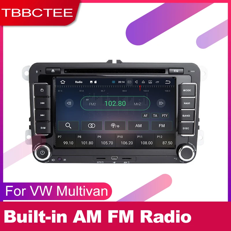 Excellent TBBCTEE 2 DIN Auto DVD Player GPS Navi Navigation For Volkswagen VW Multivan 2010~2018 Car Android Multimedia System Screen 0