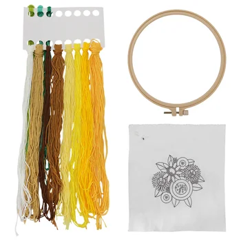

1 Set Embroidery Kit Simple Exquisite Creative Embroidery Starter Kit Embroidery Material Hand Craft Tool for Beginners Starters