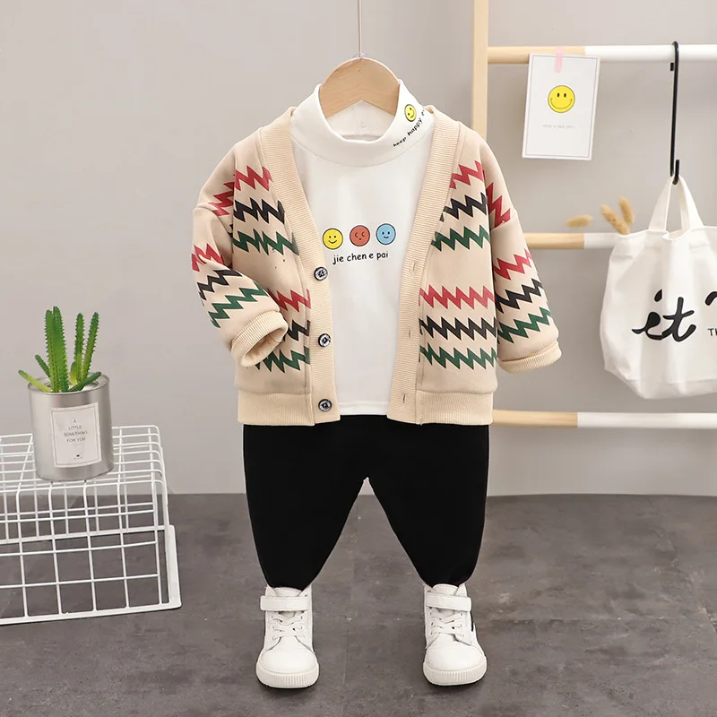 

Baby Boy Girl Clothes Set Outfits Autumn Winter New 1-5Y Boys Toddler Tops T shirt Pants 3Pces Jchao kids brand Clothing Sets