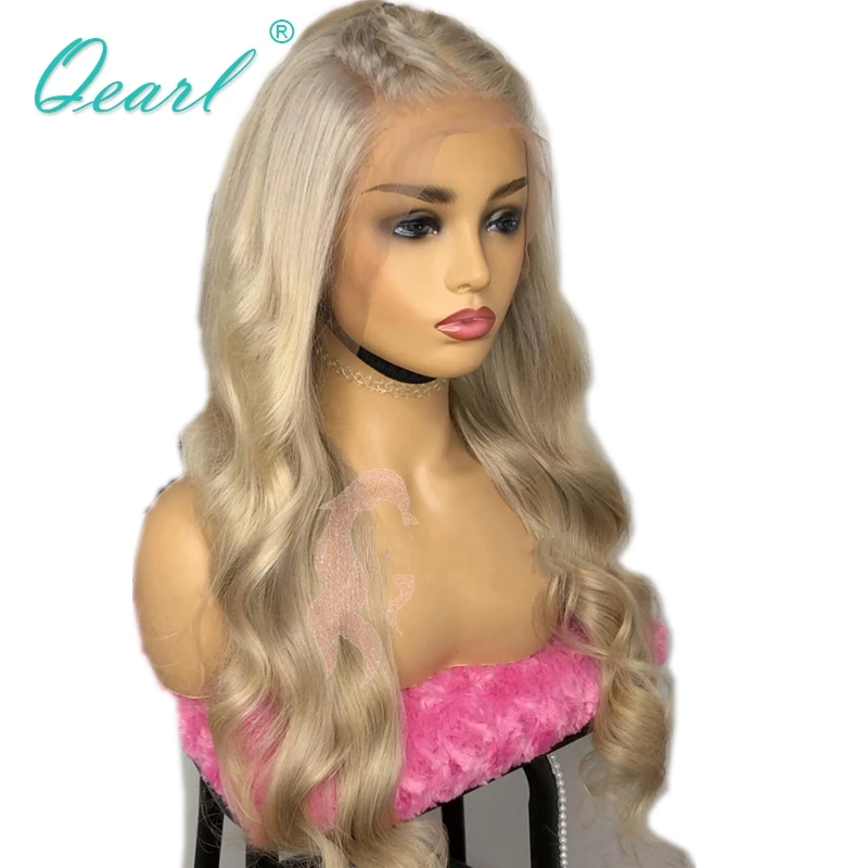 Прозрачный кружевной цвет волнистые светлые парики на кружеве парик из