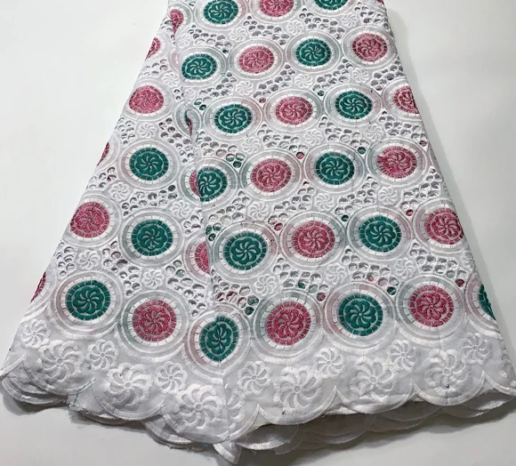 Дизайн французская нигерийская кружевная ткань высокого качества хлопок африканская сухая кружевная ткань свадебная швейцарская вуаль швейцарская HSH063 - Цвет: As Pictures 4