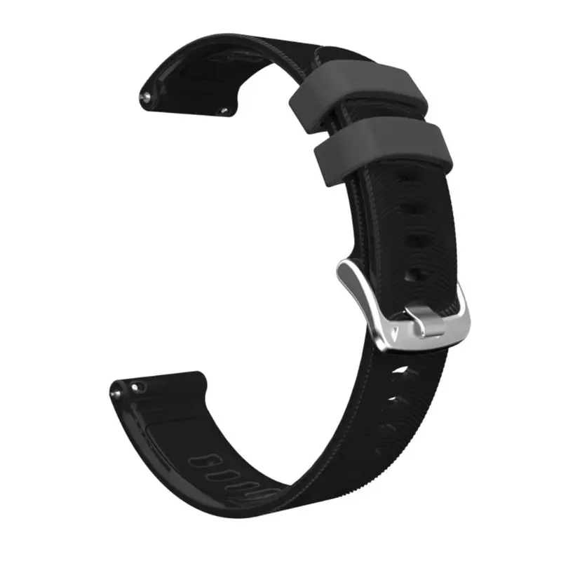 Черный 20 мм наручные силиконовые часы ремешок для GArmin Forerunner 245 245M 645 huawei 2 - Цвет ремешка: Черный