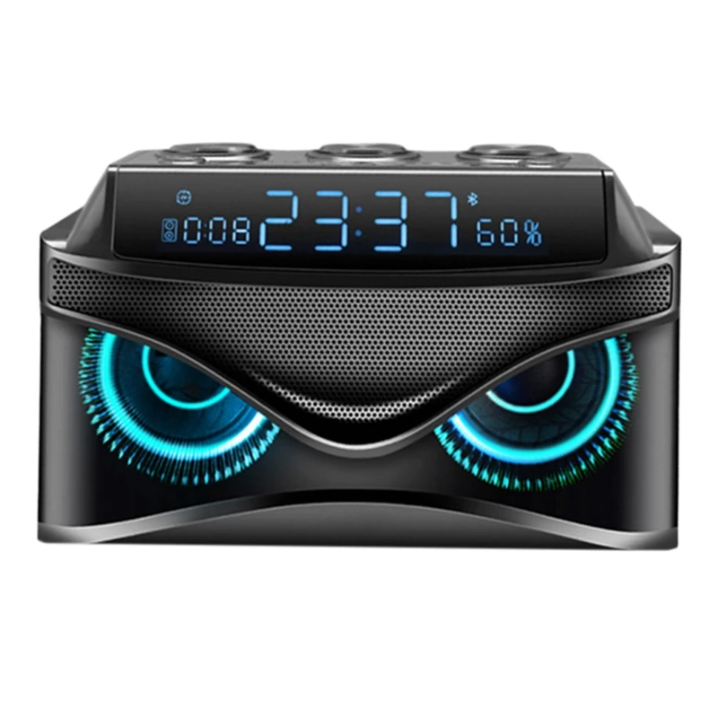 Светодиодный цифровой Диммируемый Настольный будильник с беспроводной 19 Вт Смарт Bluetooth динамик/Micro-Tf слот/Fm радио/Aux