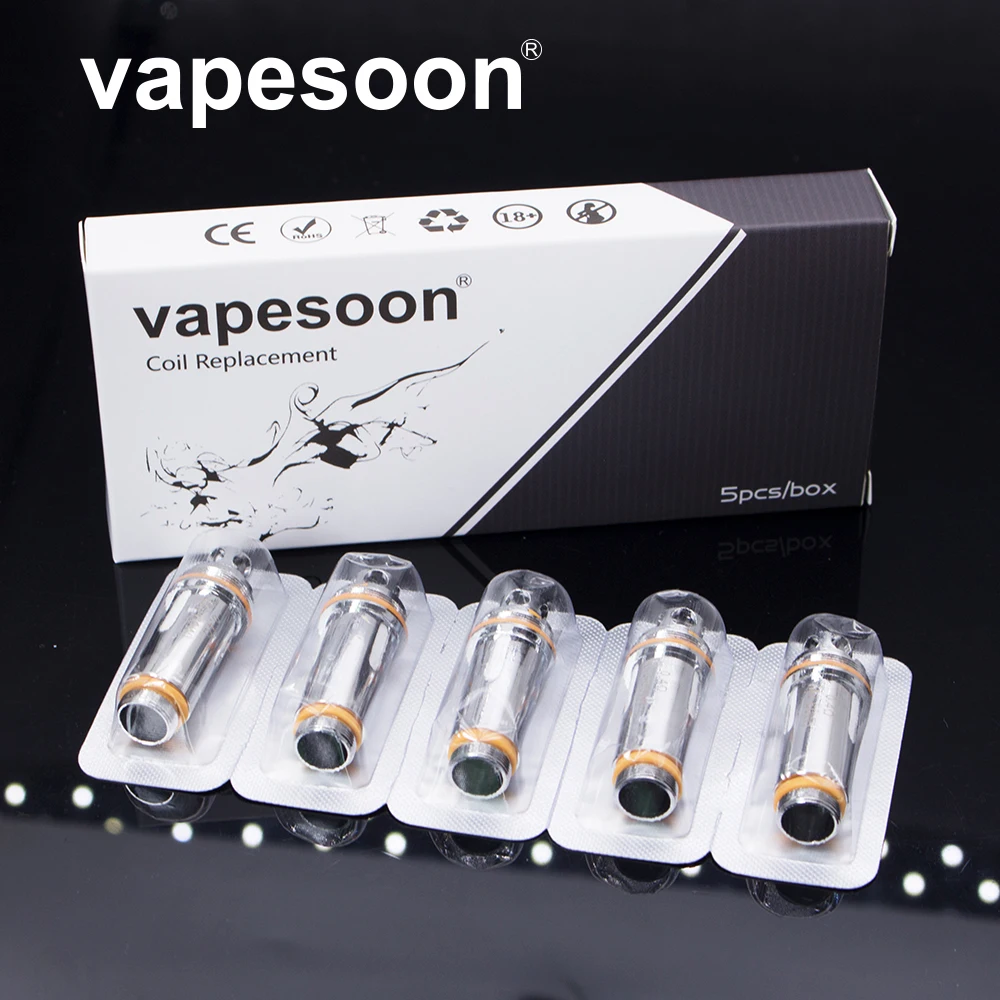 5 шт. Аутентичные VapeSoon замена катушки головки для Cleito Танк двойной Clapton катушки 0.4ohm