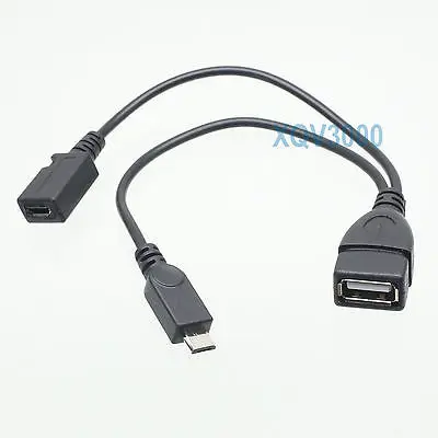 DHL/EMS 50pc OTG Хост разветвитель питания Y кабель USB разъем для MICRO 5P мужской женский для Sams+-g2